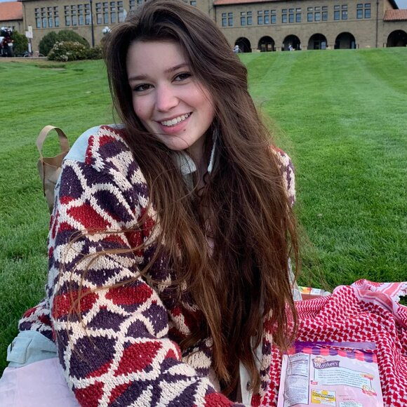 Free People Boho Knit Denim Jacket - Picture 6 of 7